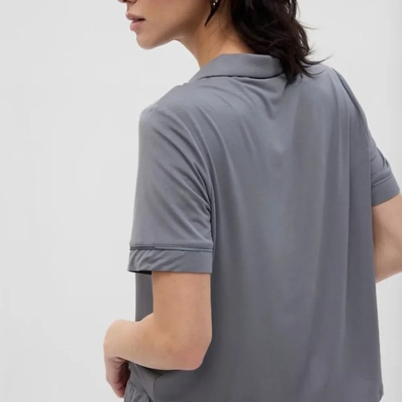 Gap Body Petite Lenzing Tencel Modal Button Up Pajama Sleep Shirt Mercury Sz MP - Picture 7 of 7